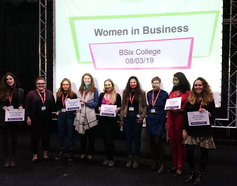 Women in business volunteering at BSix College to celebrate International Womens Day 2019